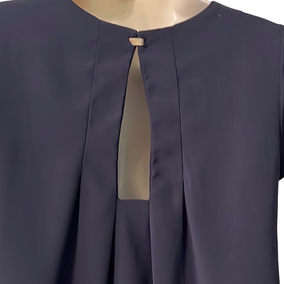 H&M Navy Work Dress Back Cut Out Midi Length size 2 - Picture 6 of 8